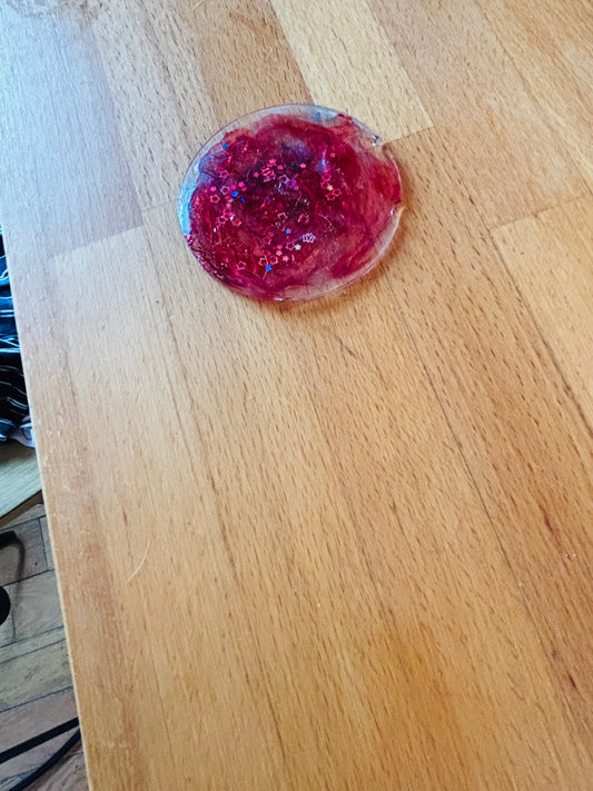 Red and blue coaster